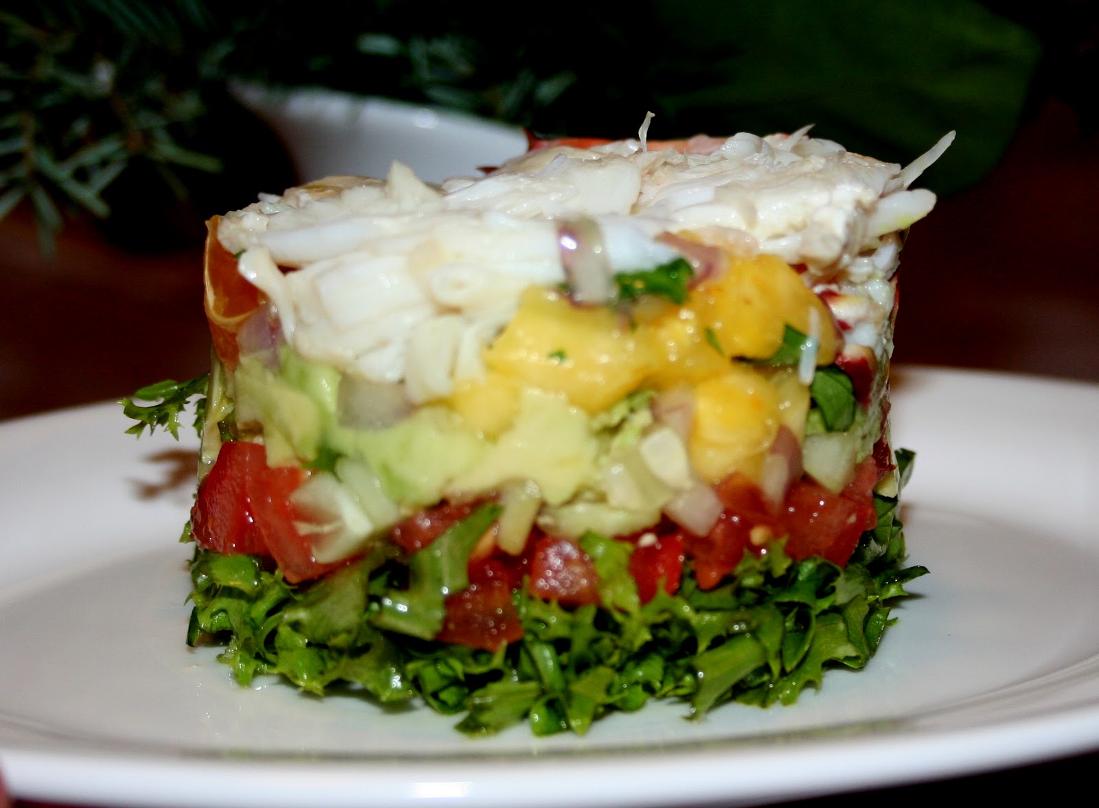 Cheers to Happy Stacked Dungeness Crab Salad...