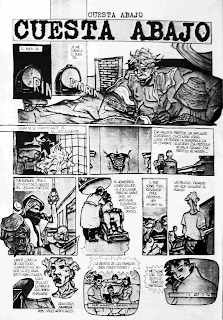 Cuesta abajo. Guión: Marcelo Figueras-Dibujos: Alfredo Flores