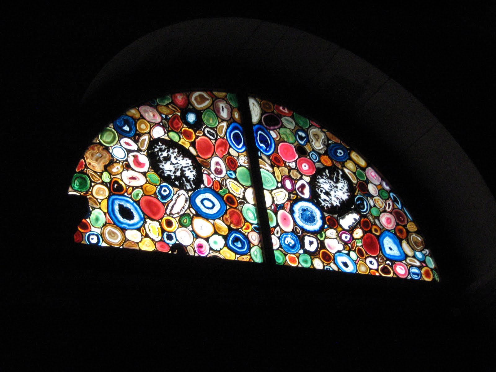 were stained glass windows