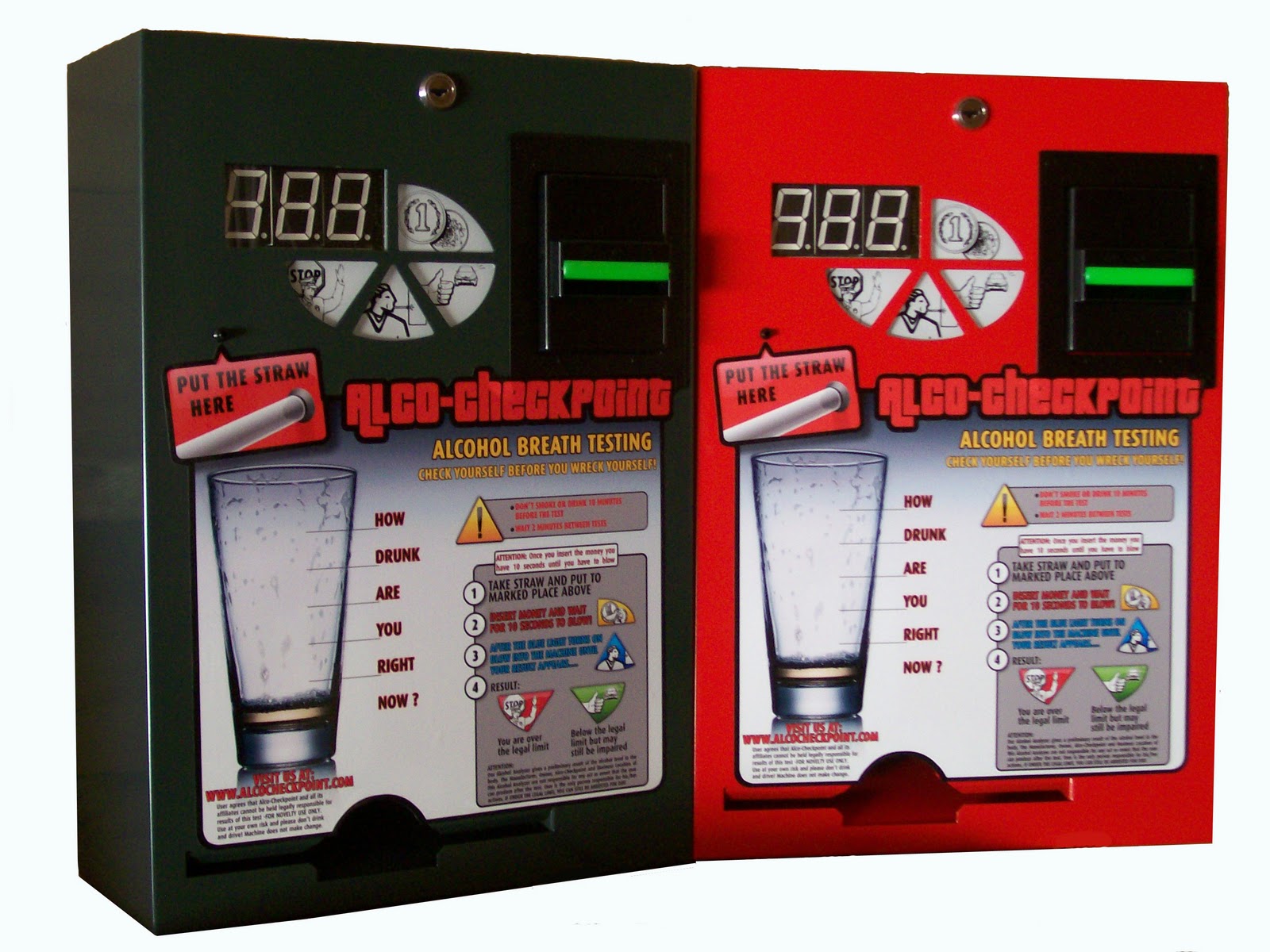 ALCOHOL BREATHALYZER VENDING MACHINES