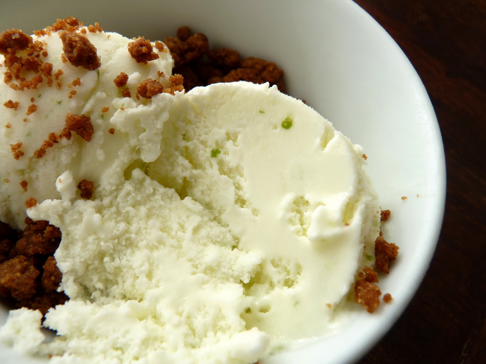 pastry studio Lime Ice Cream with Ginger Crumble