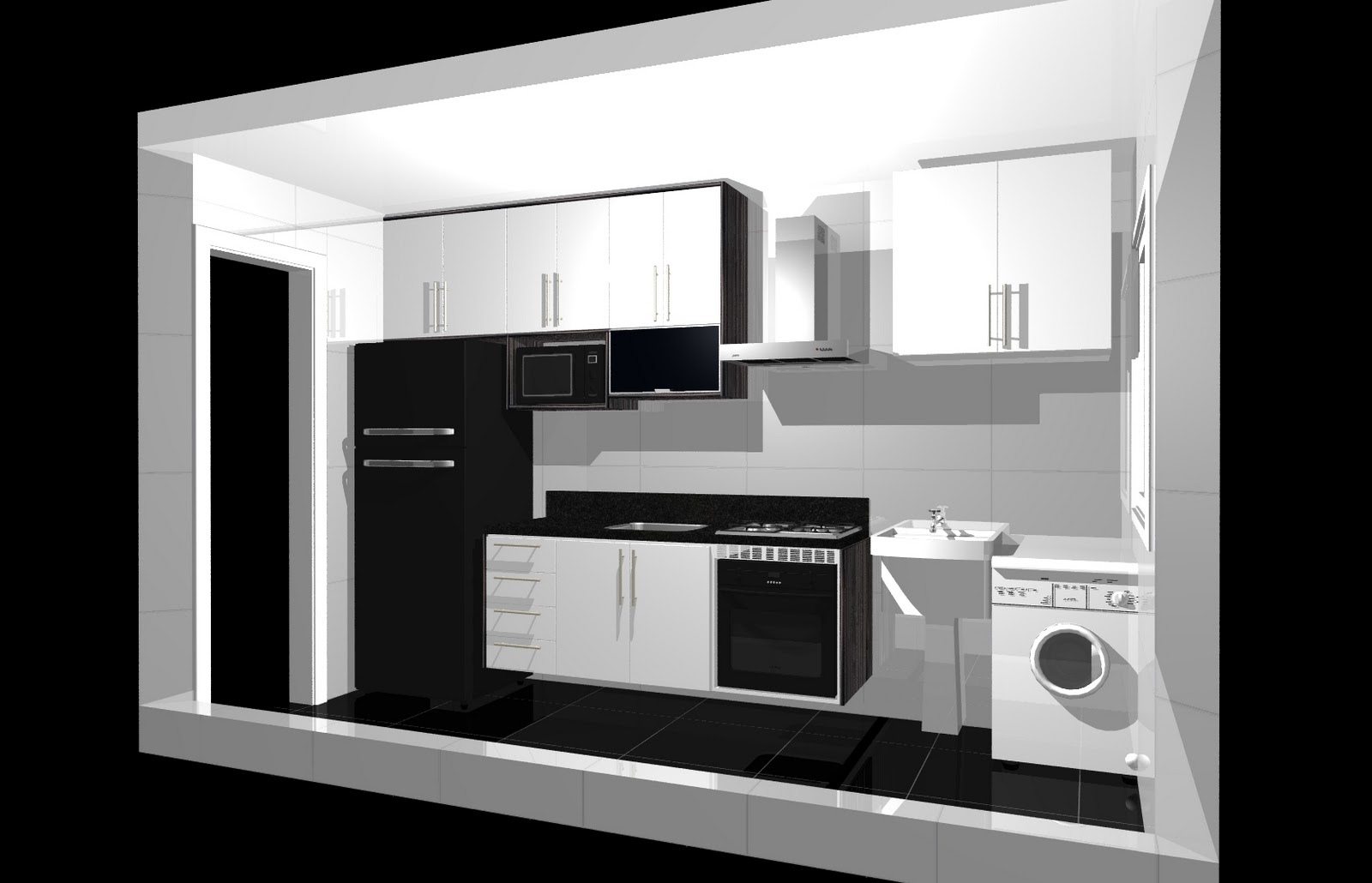 #080708 OS CASOS: Area de serviço na cozinha? ou cozinha na area de serviço 1600x1030 px Projetos De Cozinha Com Area De Serviço #239 imagens