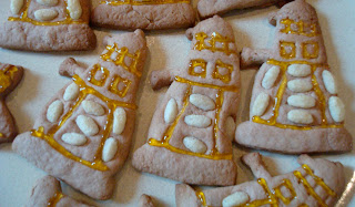 Close-up of Dalek cookies