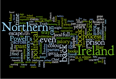 The result of running Alan in Belfast through wordle.net