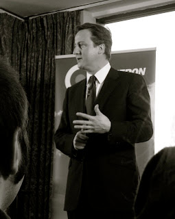 David Cameron speaking in Belfast at a Cameron Direct event