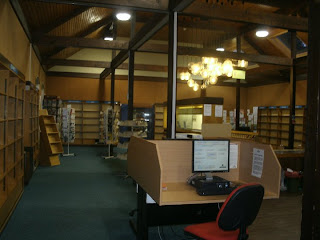 Empty shelves in Stony Stratford library - Photo courtesy Emily Malleson / Friends of Stony Stratford Library