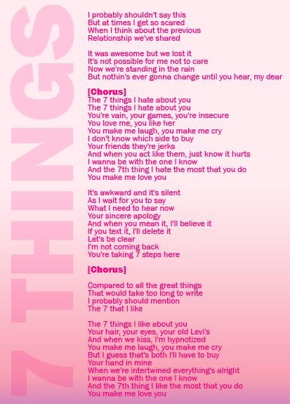 miley cyrus song lyrics