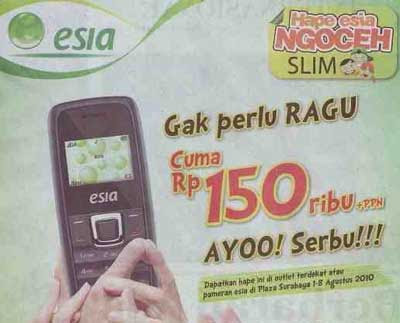 Hape Esia Ngoceh Slim Hape Esia Ngoceh Slim