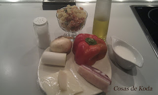 Pasta con panceta y queso