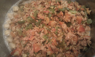 Garbanzos con picadillo de chorizo