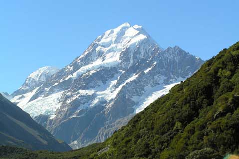 New Zealand's Southern Alps have a number of glaciers, the largest being 