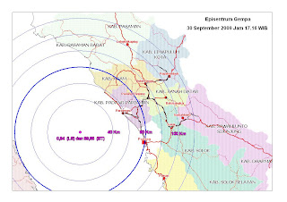 Episentrum Gempa Sumbar Padang Pariaman