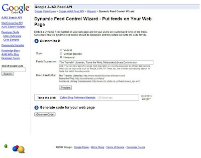 how to use Googles Dynamic Feed