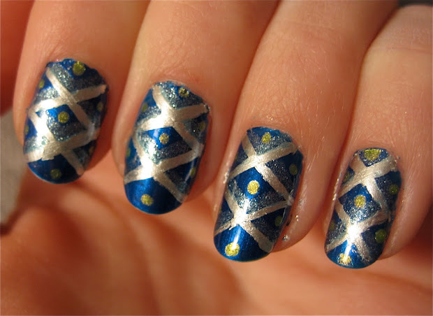 awesome blue nail design 2017