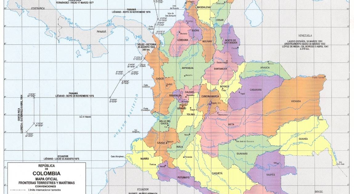 Blog de Prueba Curso TICS: MAPA OFICIAL DE COLOMBIA