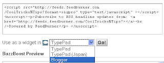 Add Buzzboost to blogger blog