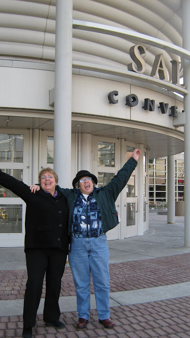 Judy & I at the top of the stairs of Salt Palace