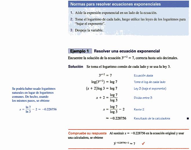 Aprender Matemática Despejar X con Log