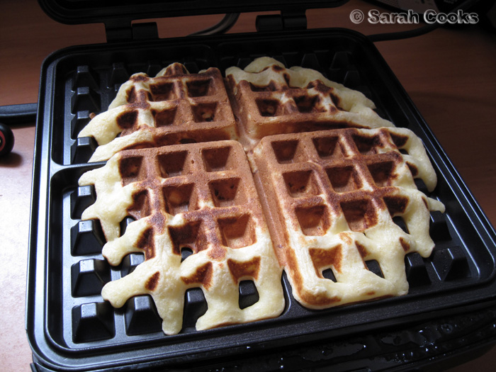 waffle iron brownies. With this waffle iron,