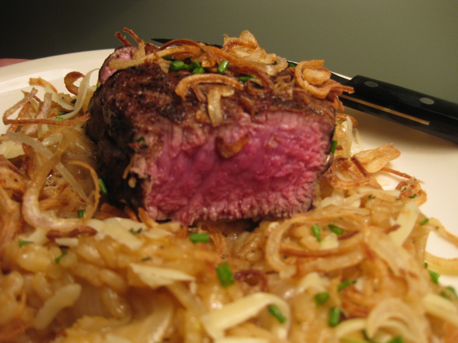 Matt Likes to Cook Matt Likes to Eat Filet Mignon with French Onion