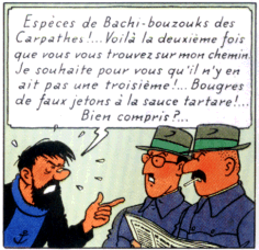 capitaine haddock insultes