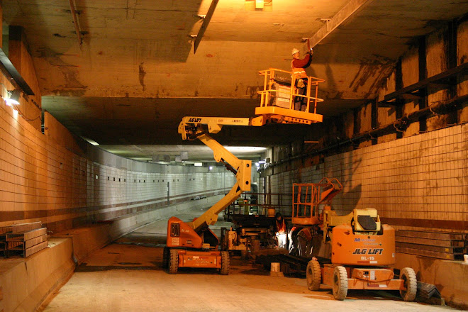 Dave Surveying Big Dig Tunnel, Boston 1