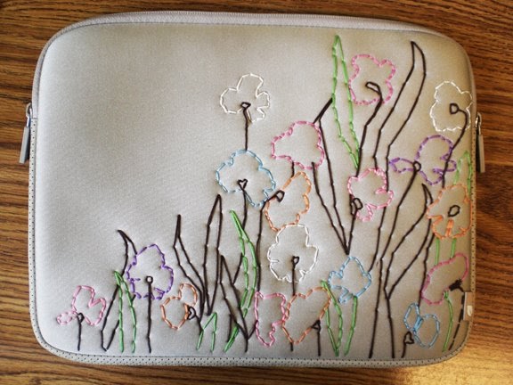 embroidered laptop case