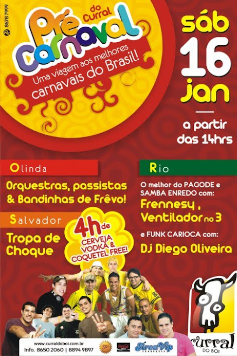 SÁBADO TEM CURRAL! DOMINGO TEM SAMBA DO ENGARRAFAMENTO!- LISTA VIP!