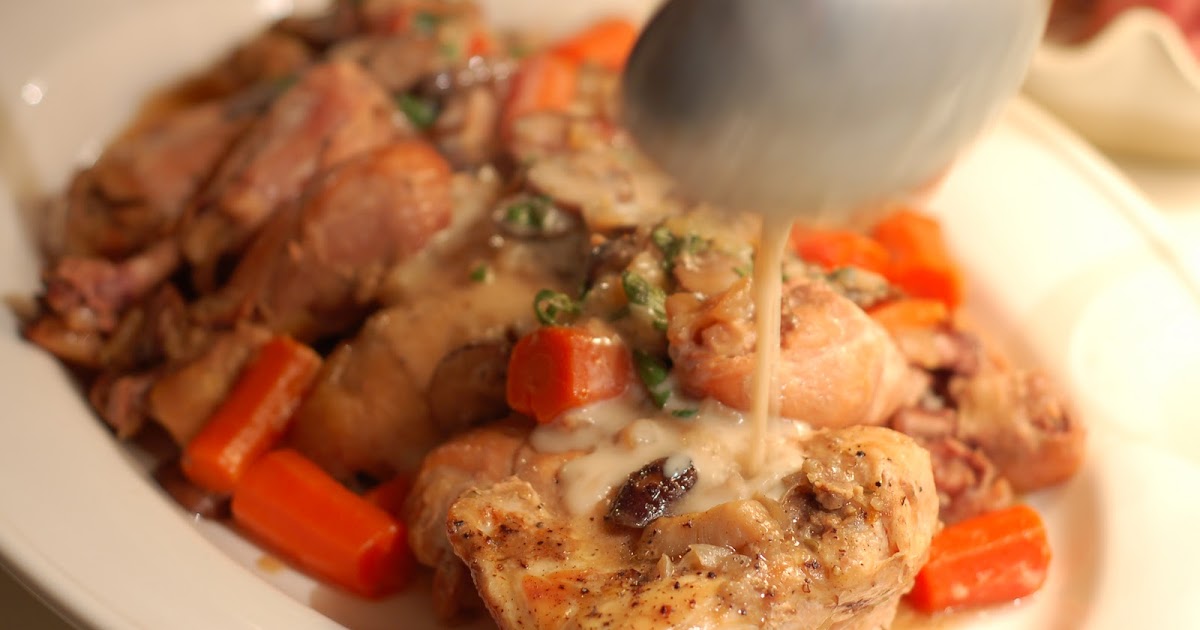 ...slowcooker chicken with wine, tarragon, and cream... lb's good spoon