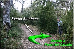 Desvío a la Peña del Castillo