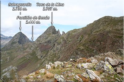 Salvaguardia y Tuca de la Mina visto desde la Tuca del Port de la Picada