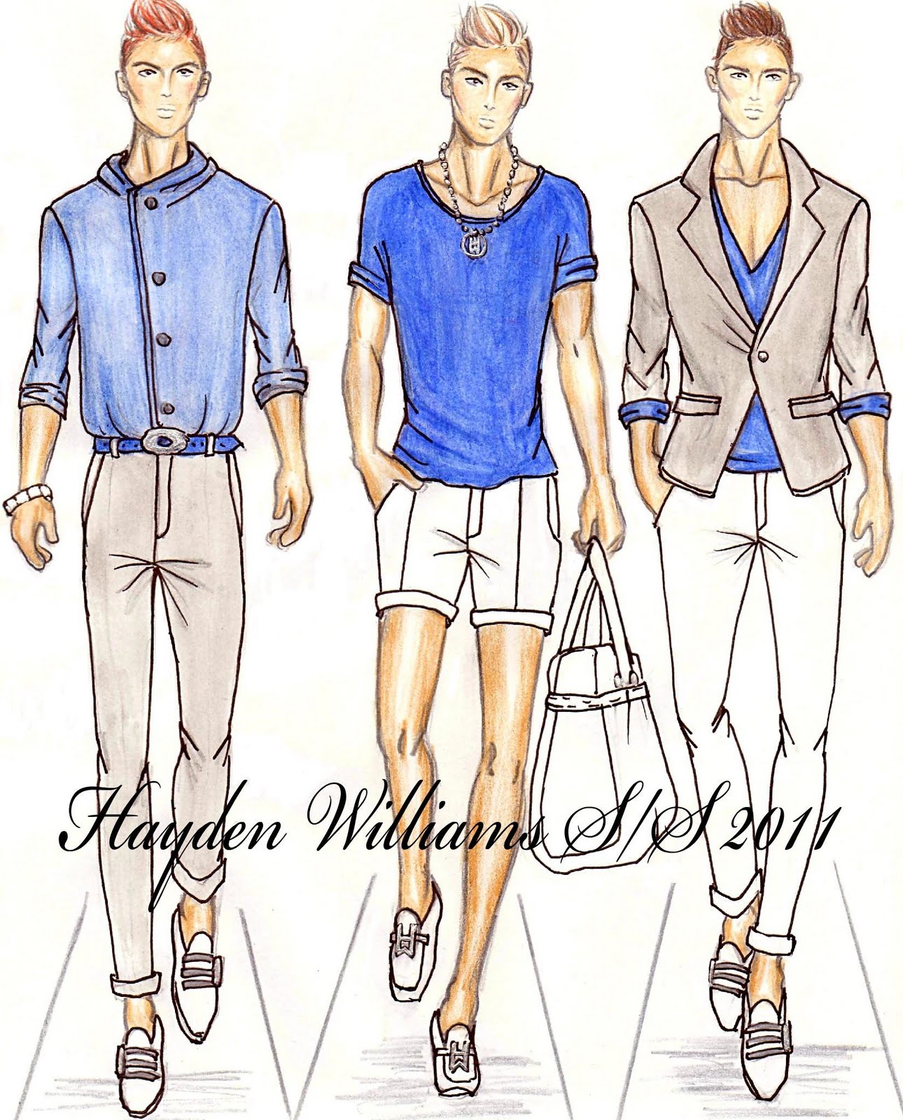 Illustration Fashion sketches for men new photo Illustration Fashion sketches for men catalog photo
