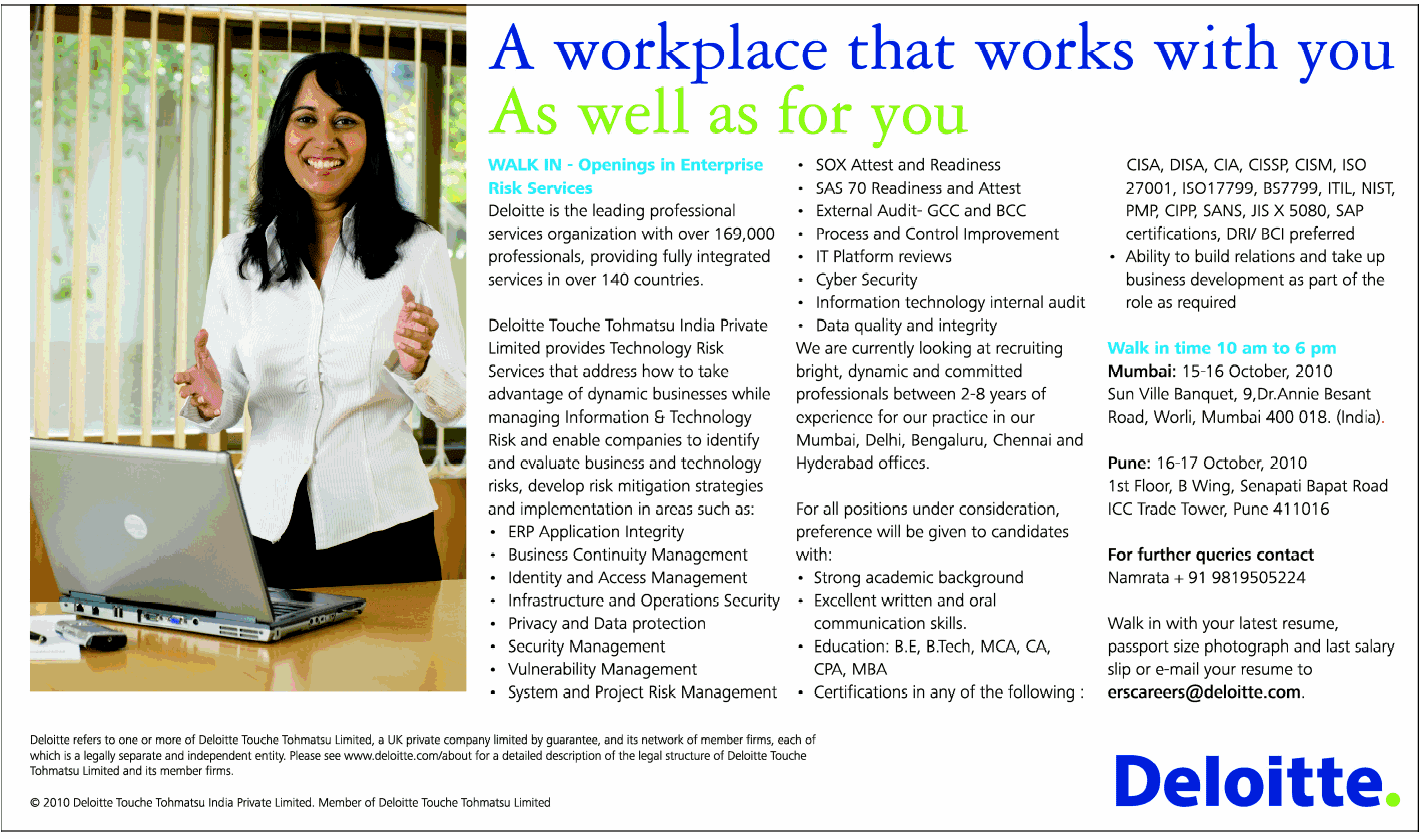 Apna Jobs Blogspot Recruitment in Deloitte for All India locations