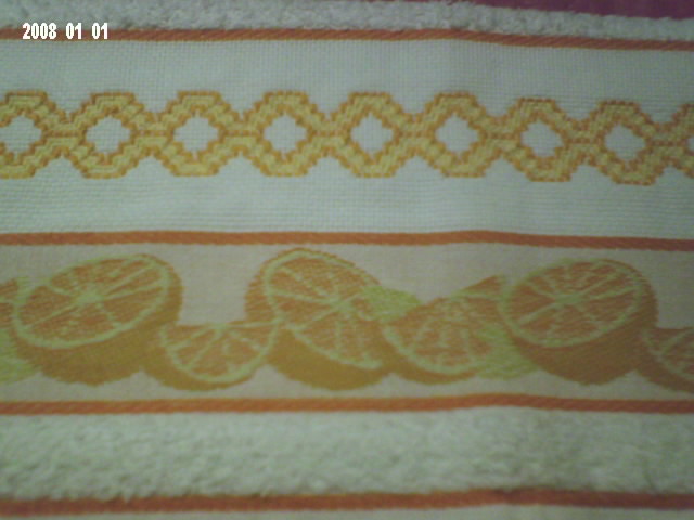 Pano de copa toalhado - laranjas