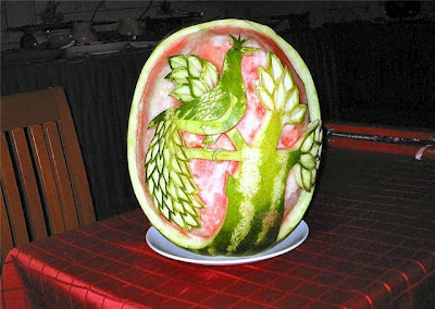 Watermelon carving art - seen at unik4u.blogspot.com