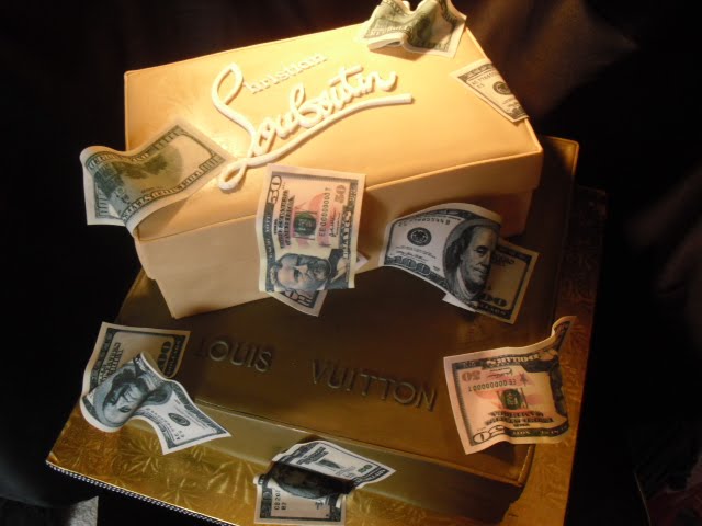 made FRESH daily: Louis Vuitton Gift Box Birthday Cake and Cupcakes!