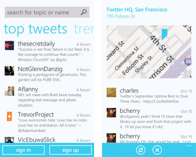 Twitter App for Windows Phone 7