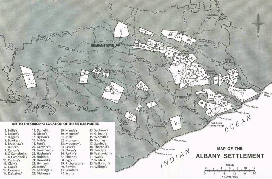Parkin Family of South Africa The Albany Settlement maps