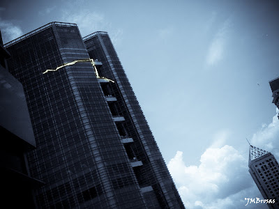 Tower One Bldg. as seen from Philamlife Bldg. - taken with iPhone 3G; post-processed with Adobe LR2