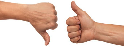 Thumbs down is rarely seen in travel journalism. Photo: istock/jgroup thumbs up, thumbs down