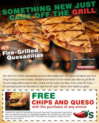 Printable Chilis Coupon codes image about Printable Chili's Menu titled Printable Chilis Discount codes