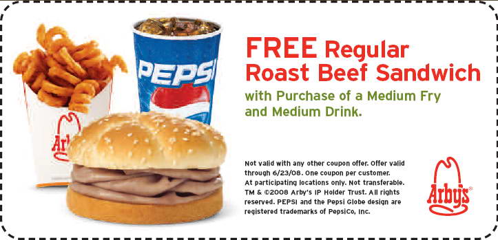 Sample Arbys Coupons