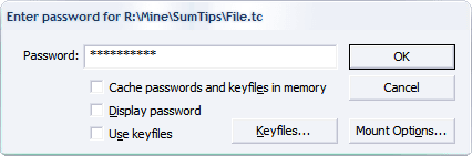 TrueCrypt Password Prompt TrueCrypt Password Prompt