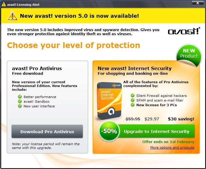 Disable Avast