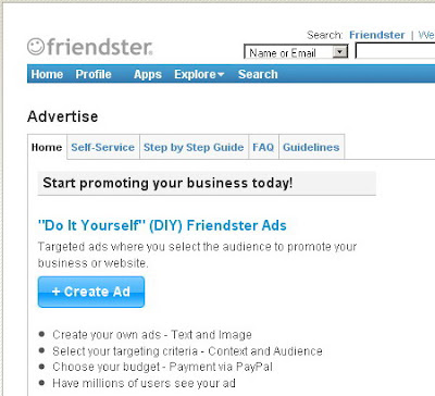 DIY Ads Friendster