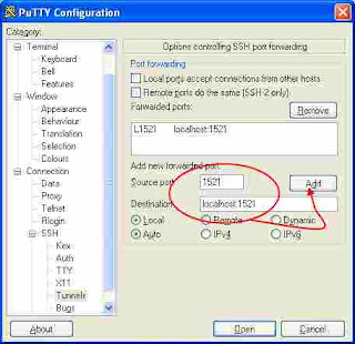 SSH Tunnel with PuTTY