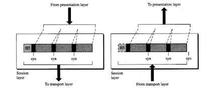 Session layer in a network model