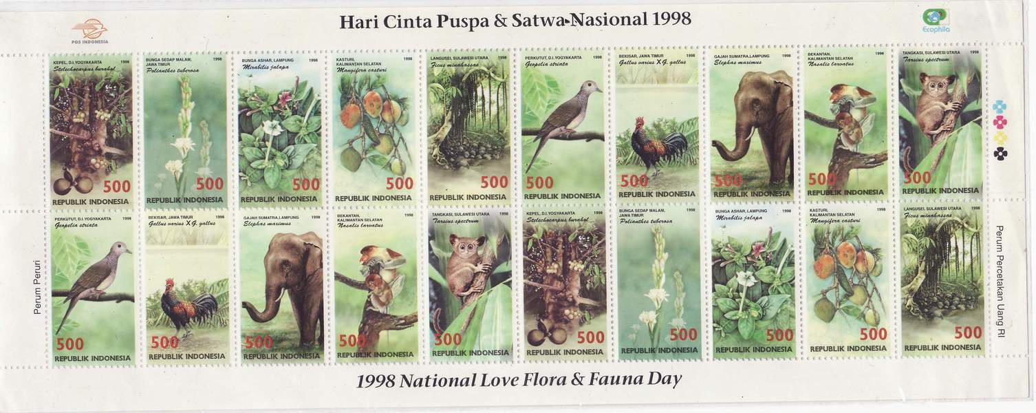 Koleksi Prangko Indonesia 1998 Mini Sheet Flora Fauna Koleksi Prangko Indonesia 1998 Mini Sheet Flora Fauna