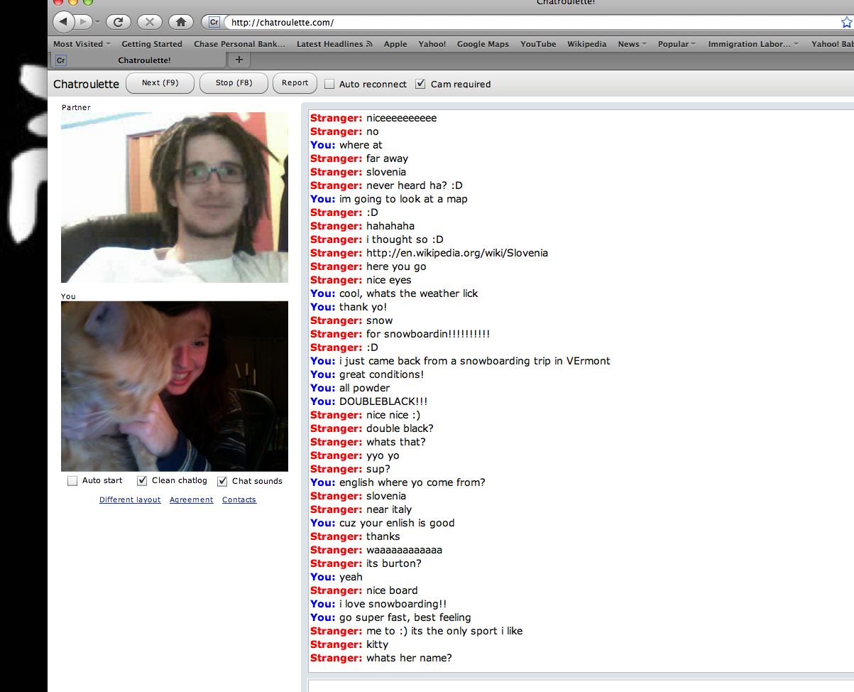 Chatroulette clones for adults