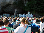MARY AT GROTTO WHERE MOTHER OF GOD MET BERNADETTE SOUBIROS in 1858